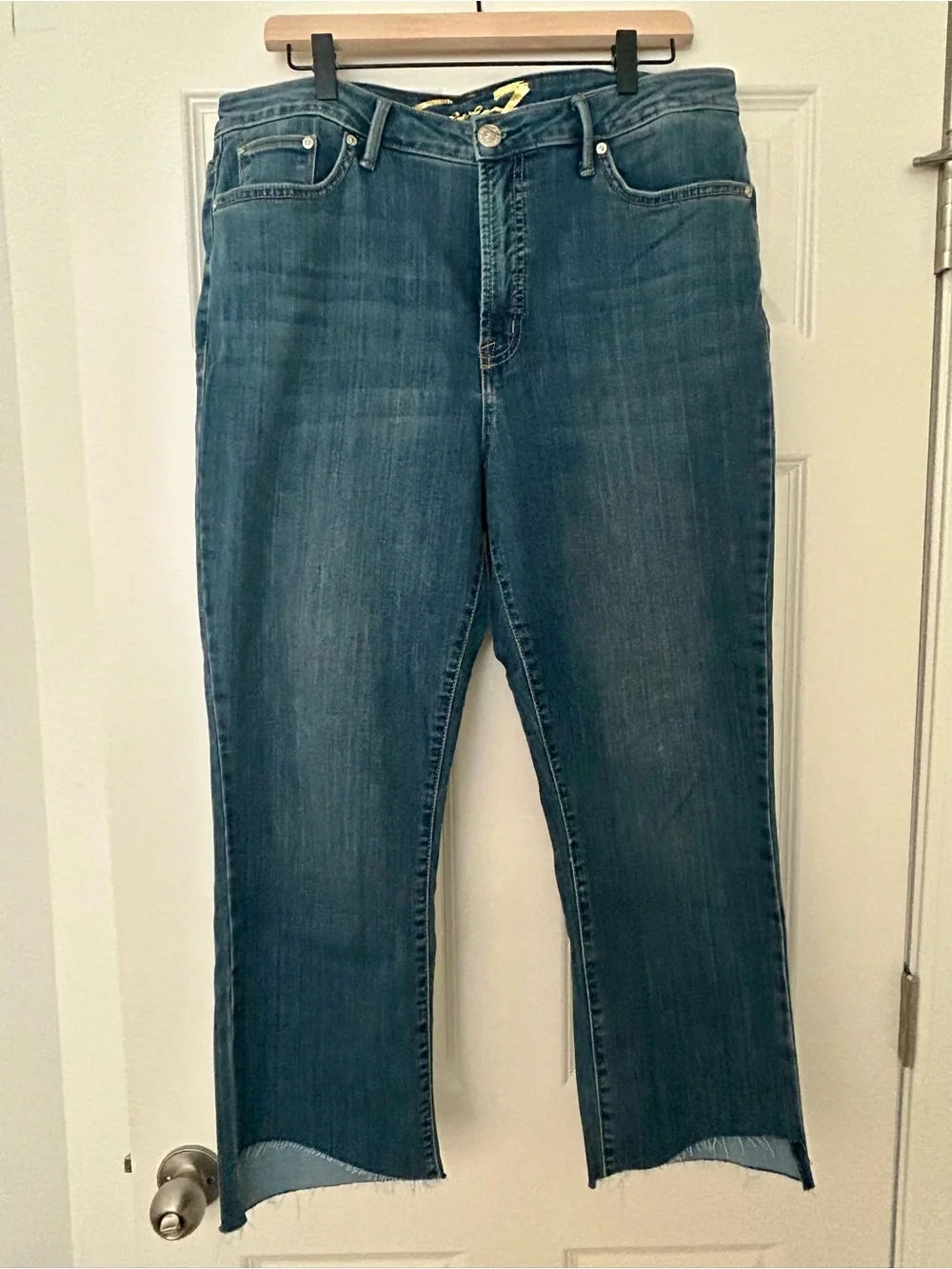 Seven7 Women's Dark Blue Straight Leg Jeans